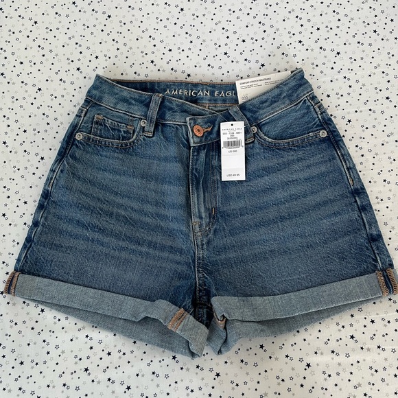 American Eagle Highest Rise Mom Shorts Confort Stretch Waistband - Picture 12 of 13